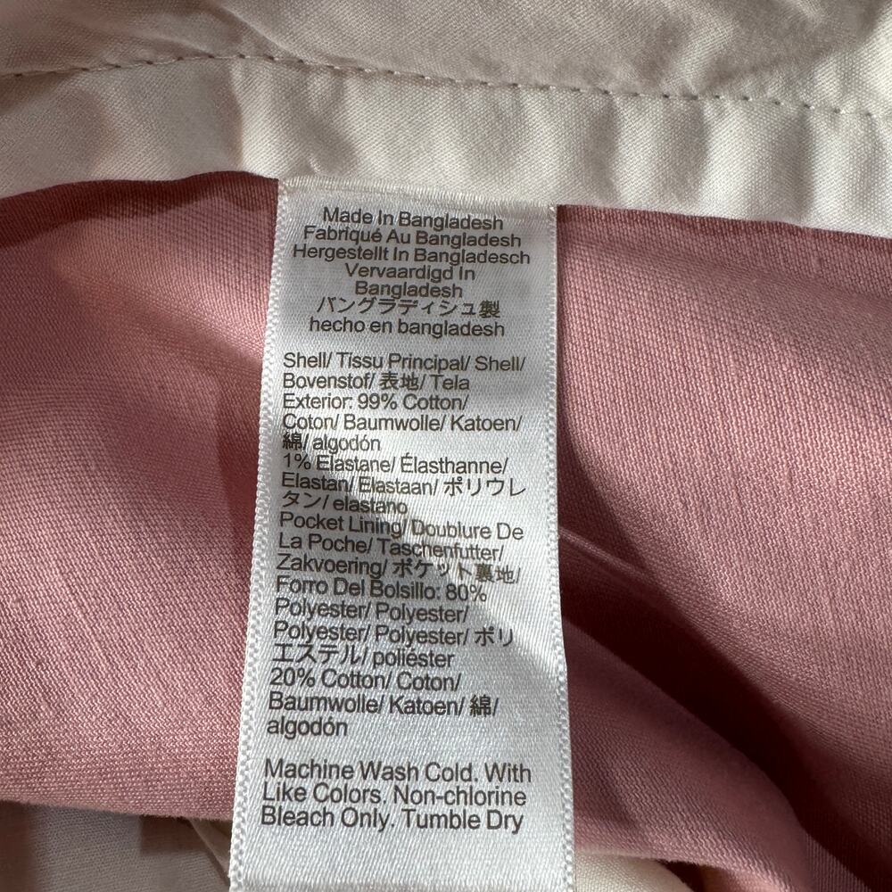 J. Crew Mens SZ 35x32 Flex Slim Pants Zip-Fly Slash Pockets Straight Leg Pink - Picture 9 of 9